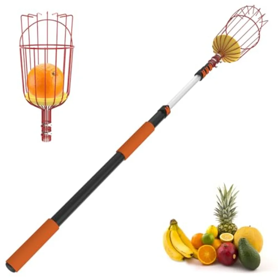 SISIUPASSIE 26Feet Reach Fruit Picker Apple Picker Pole with Basket Telescoping Tool for Apple Lemon Orange Mango Avocado Fruit
SISIUPASSIE 26Feet Reach Fruit Picker Apple Picker Pole with Basket Telescoping Tool for Apple Lemon Orange Mango Avocado Fruit