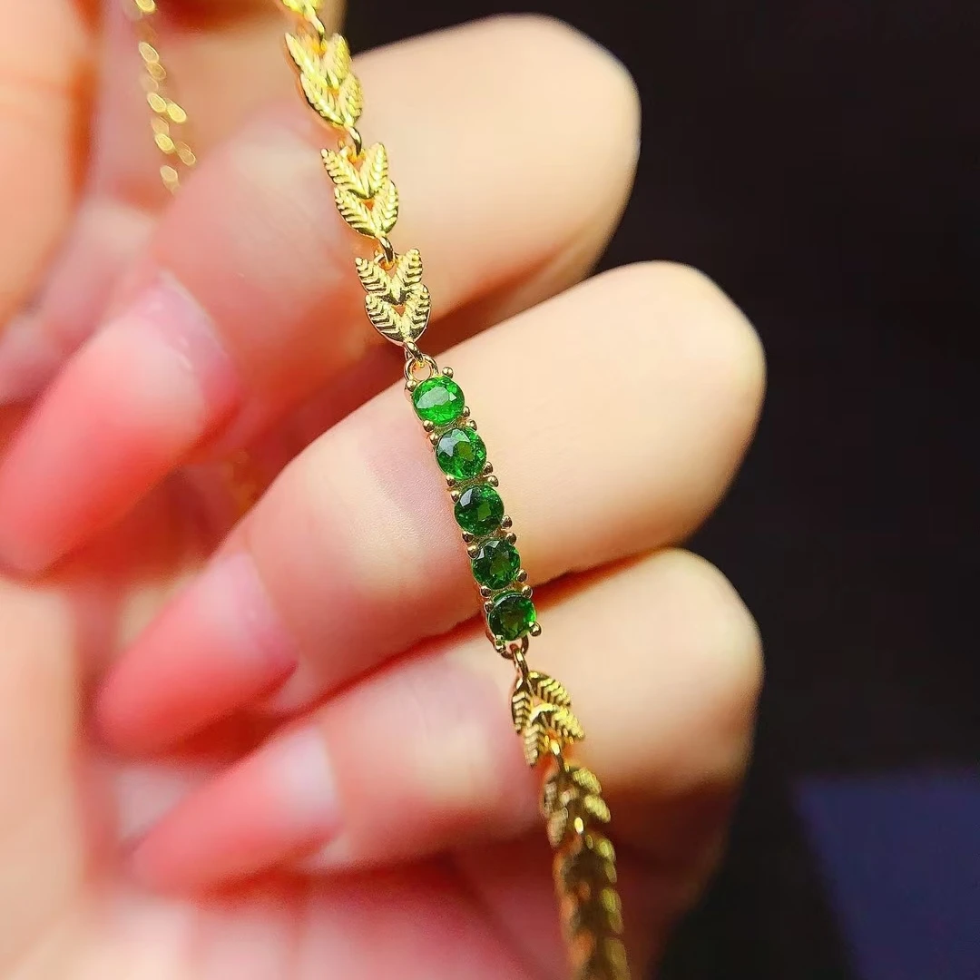 KJJEAXCMY Fine jewelry Natural Diopside Braceletfor Women S925 Sterling Silver Plated High Clarity Gems Dazzling Birthdaty Party
KJJEAXCMY Fine jewelry Natural Diopside Braceletfor Women S925 Sterling Silver Plated High Clarity Gems Dazzling Birthdaty Party