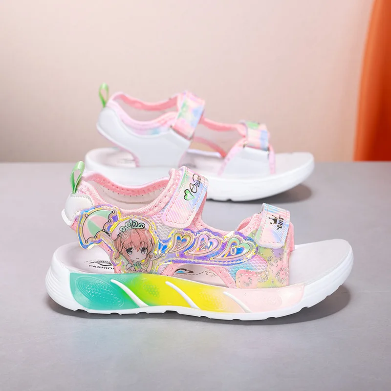 Girls' shoes, summer children's sandals, medium and large children's breathable princess shoes, soft sole non-slip beach shoes
Girls' shoes, summer children's sandals, medium and large children's breathable princess shoes, soft sole non-slip beach shoes