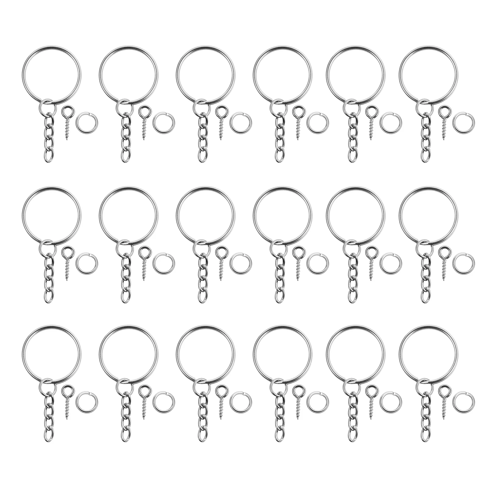 150 Pcs DIY Keychain Making Tools Supplies Kit Jewelry Accessories Open Screw Eye Jump Ring Iron Accessory Keyring Materials
150 Pcs DIY Keychain Making Tools Supplies Kit Jewelry Accessories Open Screw Eye Jump Ring Iron Accessory Keyring Materials