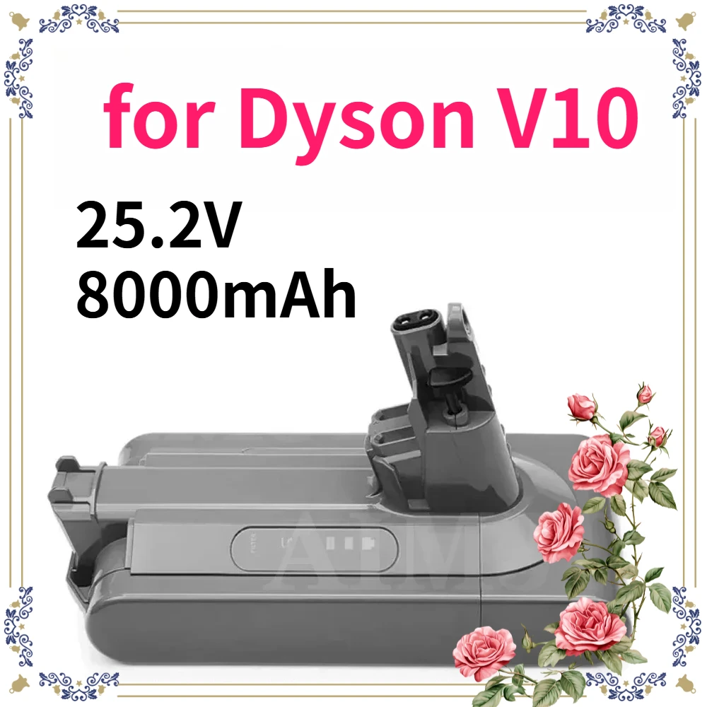 Аккумулятор большой емкости 25.2В 8000мАч для ручного пылесоса Dyson V10 (новая модель 2026 года)
Аккумулятор большой емкости 25.2В 8000мАч для ручного пылесоса Dyson V10 (новая модель 2026 года)