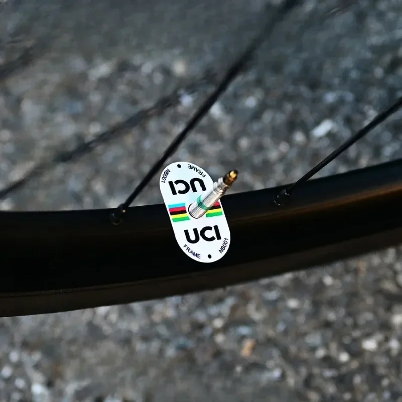 2PcsUCI Certified Bicycle Valve Sticker - Scratch Resistant, High Quality PVC Material for Road and Mountain Bike
2PcsUCI Certified Bicycle Valve Sticker - Scratch Resistant, High Quality PVC Material for Road and Mountain Bike