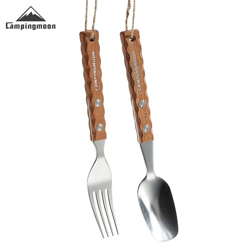 CAMPINGMOON CS-23 Outdoor Fork Spoon Two-piece Set, Portable Camping Picnic 304 Stainless Steel Solid Wood Handle Tableware
CAMPINGMOON CS-23 Outdoor Fork Spoon Two-piece Set, Portable Camping Picnic 304 Stainless Steel Solid Wood Handle Tableware