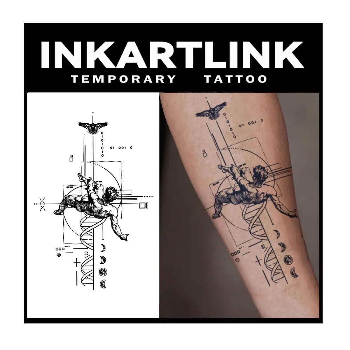 Tattoo Tech,2 Sheets Extra-Large Semi Permanent Tattoo, Adult Art Design Temporary Tattoos, Lasts 1-2
Tattoo Tech,2 Sheets Extra-Large Semi Permanent Tattoo, Adult Art Design Temporary Tattoos, Lasts 1-2