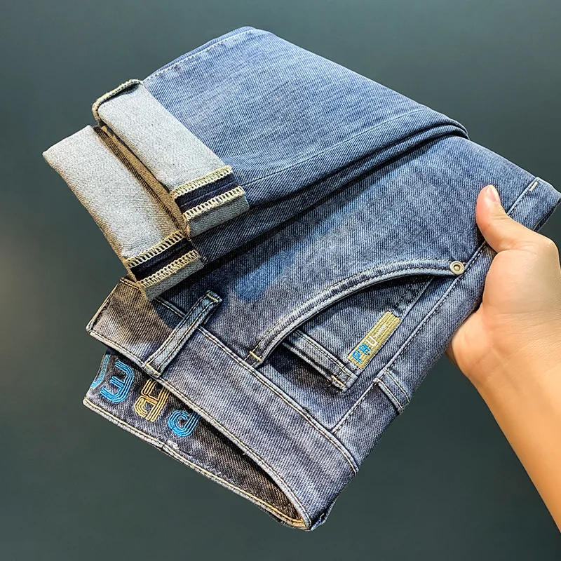 High-End Quality Men's Washed Jeans 2024 New Trendy Skinny Fashion Embroidery Slim Fit Stretchy Straight-Leg Pants
High-End Quality Men's Washed Jeans 2024 New Trendy Skinny Fashion Embroidery Slim Fit Stretchy Straight-Leg Pants