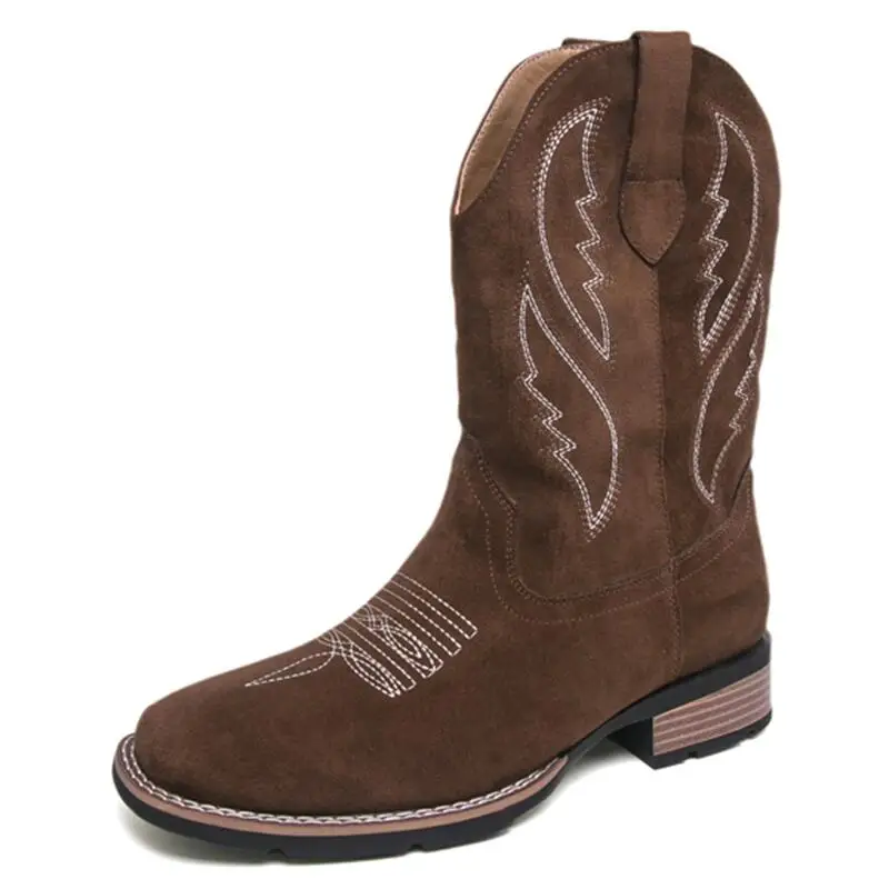 New Western Men's Cowboy Boots Vintage Mid-calf Motorcycle Boots Fashion Suede Leather Men's Boots Outdoor Casual Riding Boots
New Western Men's Cowboy Boots Vintage Mid-calf Motorcycle Boots Fashion Suede Leather Men's Boots Outdoor Casual Riding Boots
