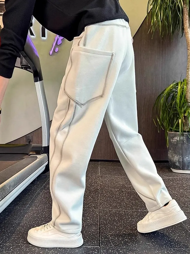 Мужские зимние повседневные брюки свободного кроя с широкими штанинами, на флисовой подкладке, с декоративными карманами, прямого силуэта, класса люкс
Мужские зимние повседневные брюки свободного кроя с широкими штанинами, на флисовой подкладке, с декоративными карманами, прямого силуэта, класса люкс