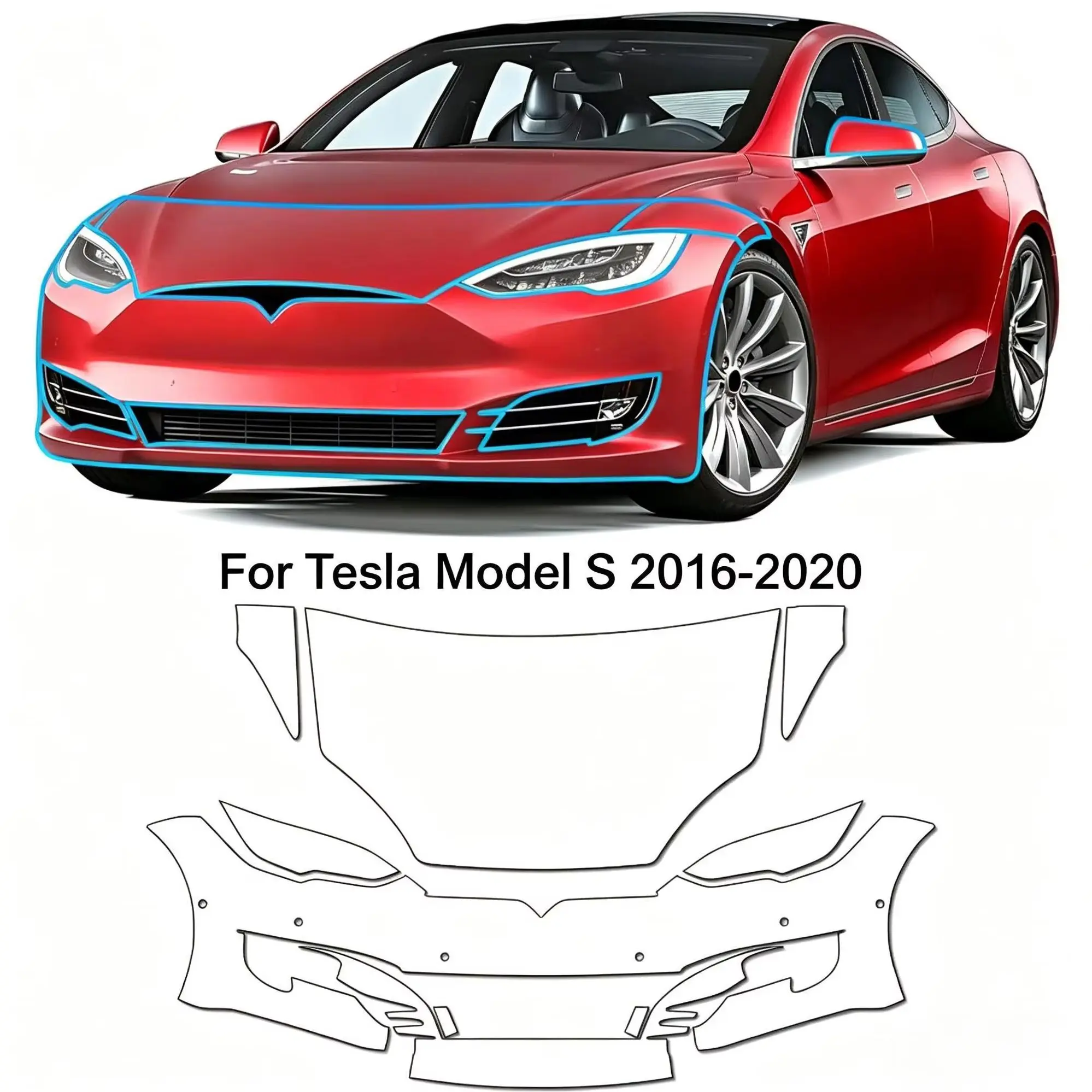 8.5Mil TPU Bumper Paint Protection Film For Tesla Model S 2016-2020 Pre-cut PPF Kit Clear Bra Car Body Anti-Scratch Resistant
8.5Mil TPU Bumper Paint Protection Film For Tesla Model S 2016-2020 Pre-cut PPF Kit Clear Bra Car Body Anti-Scratch Resistant