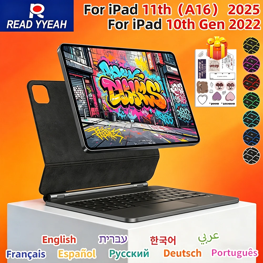 Клавиатура Magic Keyboard Folio для iPad 10-го и 11-го поколений A16 2025, умный чехол для Pro 11, 12.9 (2018-2022), Pro 13, Air 11, 4, 5, 10.9, испанская раскладка
Клавиатура Magic Keyboard Folio для iPad 10-го и 11-го поколений A16 2025, умный чехол для Pro 11, 12.9 (2018-2022), Pro 13, Air 11, 4, 5, 10.9, испанская раскладка