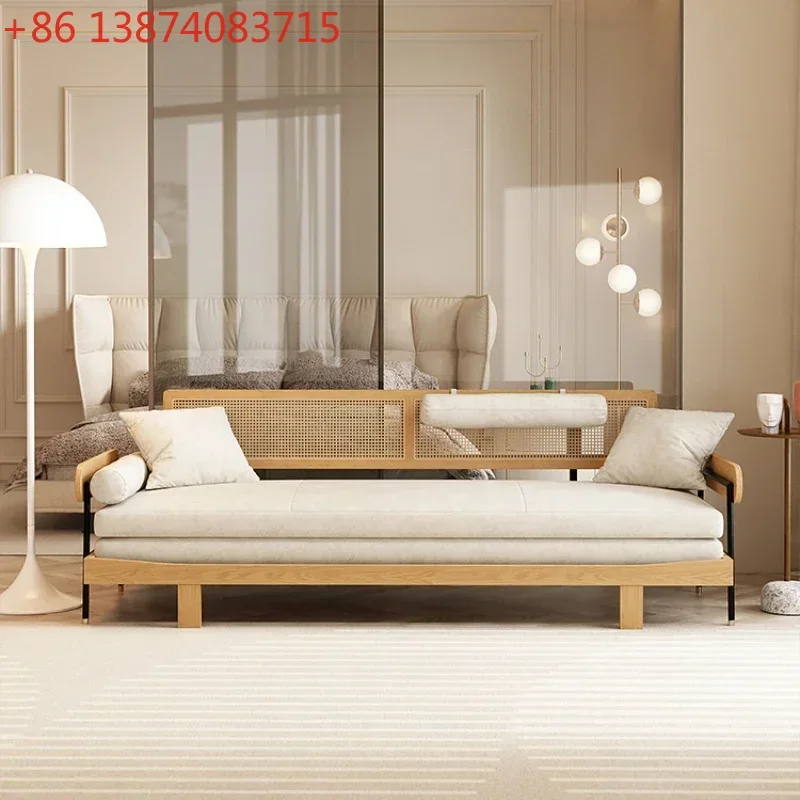Solid Wood Rattan Sofa Bed Foldable Dual-Purpose Sofa Living Room Simple Modern Multifunctional
Solid Wood Rattan Sofa Bed Foldable Dual-Purpose Sofa Living Room Simple Modern Multifunctional