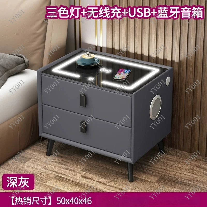 Modern Smart Bedside Table with Wireless Charging USB Bluetooth Speaker & Dual Water Pumps
Modern Smart Bedside Table with Wireless Charging USB Bluetooth Speaker & Dual Water Pumps
