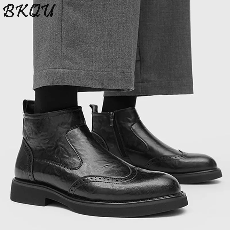 BKQU Spring New Collection British Style Derby Boots for Men 2026 Fashionable Versatile Business and Casual Shoes
BKQU Spring New Collection British Style Derby Boots for Men 2026 Fashionable Versatile Business and Casual Shoes