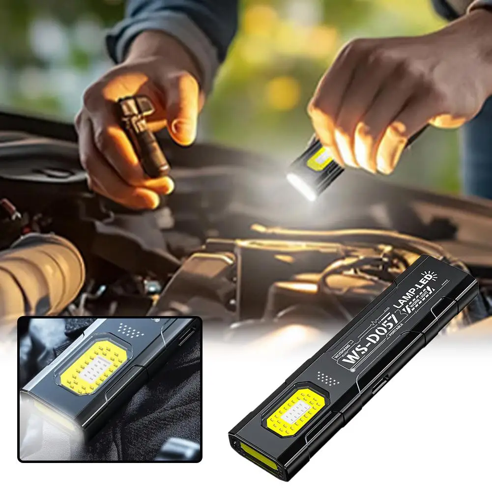 Portable Mini COB Work Light Type-C Rechargeable Magnetic Suction Flashlight Ultra Bright 5Modes Red Blue Emergency Warning Lamp
Portable Mini COB Work Light Type-C Rechargeable Magnetic Suction Flashlight Ultra Bright 5Modes Red Blue Emergency Warning Lamp
