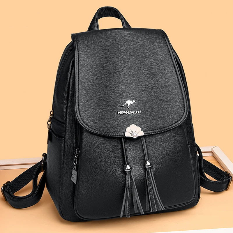 Fashionable Tassel Backpacks Luxury Brand Women's Designer Backpack New High Quality Leather Large Capacity Mochilas Sac A Dos
Fashionable Tassel Backpacks Luxury Brand Women's Designer Backpack New High Quality Leather Large Capacity Mochilas Sac A Dos