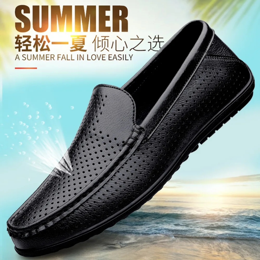 Men's Genuine Leather Hollow Out Loafers, Breathable Summer Slip-On Casual Shoes
Men's Genuine Leather Hollow Out Loafers, Breathable Summer Slip-On Casual Shoes