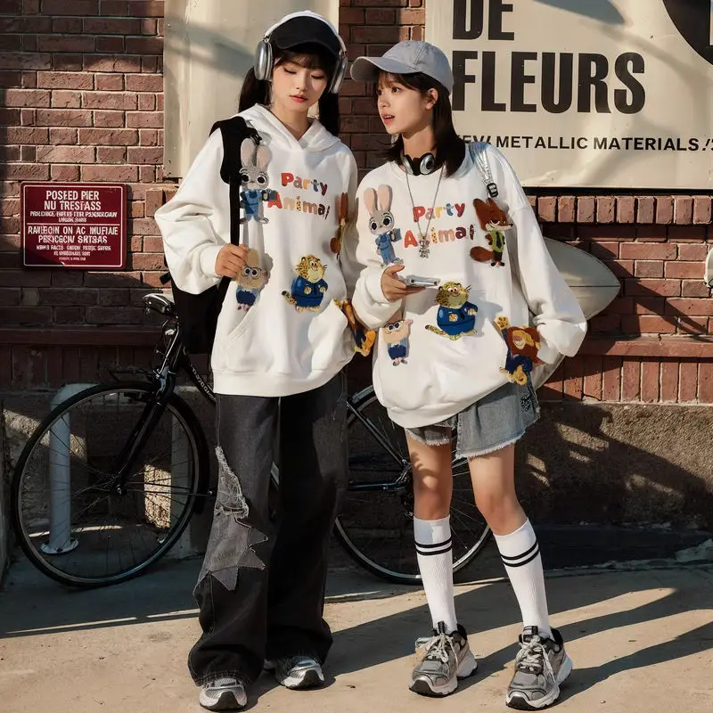 Disney Zootopia Fleece Hoodie - Plush Lined Winter Pullover for Men & Women, Unisex Loose Fit Couple Style
Disney Zootopia Fleece Hoodie - Plush Lined Winter Pullover for Men & Women, Unisex Loose Fit Couple Style