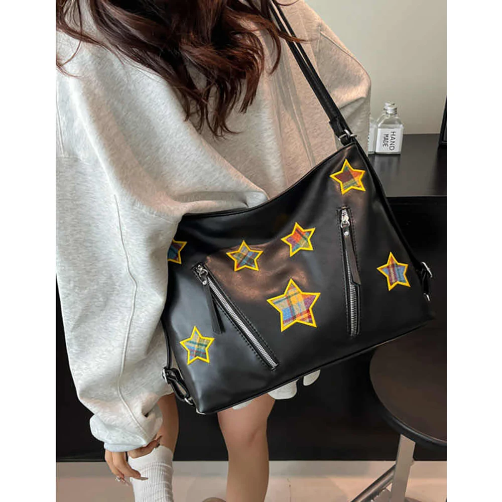 Star Patchwork Y2K Tote Bags for Women 2025 New Casual Large Capacity College Student Class Bag Female Backpack Shoulder Bag
Star Patchwork Y2K Tote Bags for Women 2025 New Casual Large Capacity College Student Class Bag Female Backpack Shoulder Bag