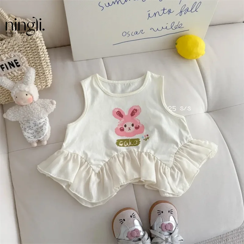 Girls' Cool Set25Summer New Children's Bunny Top and Lantern Pants Two-Piece Set for Toddlers and Young Children 
Girls' Cool Set25Summer New Children's Bunny Top and Lantern Pants Two-Piece Set for Toddlers and Young Children