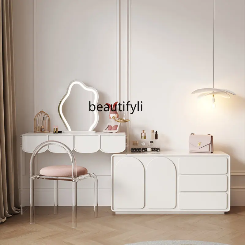 yj French Cream Style Dresser Storage Cabinet Integrated Light Luxury High-Grade Makeup Table Tailstock Chest of Drawers
yj French Cream Style Dresser Storage Cabinet Integrated Light Luxury High-Grade Makeup Table Tailstock Chest of Drawers