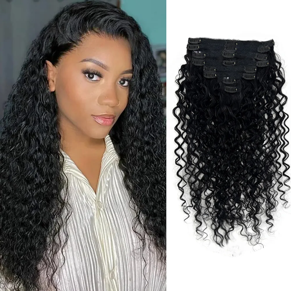 Clip In 100% Human Hair Extensions-Full Head Water Wave Hair Extension for Women,Nature Black Color,10-30 Inch ,8 Pcs/Set
Clip In 100% Human Hair Extensions-Full Head Water Wave Hair Extension for Women,Nature Black Color,10-30 Inch ,8 Pcs/Set