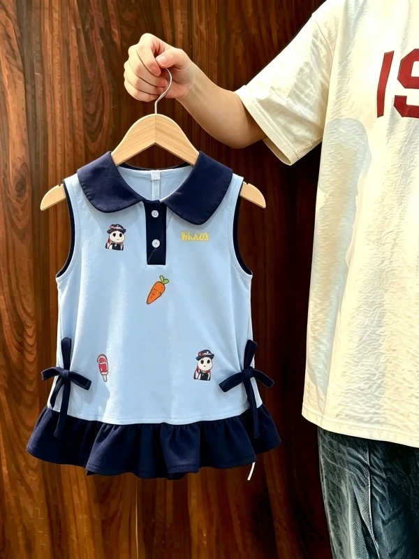 Cute Rabbit Police Officer Dress for Girls Summer 2026 New Style Baby Collar Sleeveless Ruffle Princess Skirt Cartoon Theme
Cute Rabbit Police Officer Dress for Girls Summer 2026 New Style Baby Collar Sleeveless Ruffle Princess Skirt Cartoon Theme