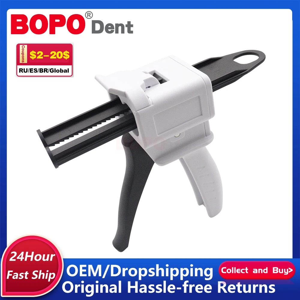 Dental Impression Mixing Dispensing Gun 1:1/1:2 Universal Dispensing Gun 4:1 10:1 Silicone Rubber Dispensing Gun
Dental Impression Mixing Dispensing Gun 1:1/1:2 Universal Dispensing Gun 4:1 10:1 Silicone Rubber Dispensing Gun