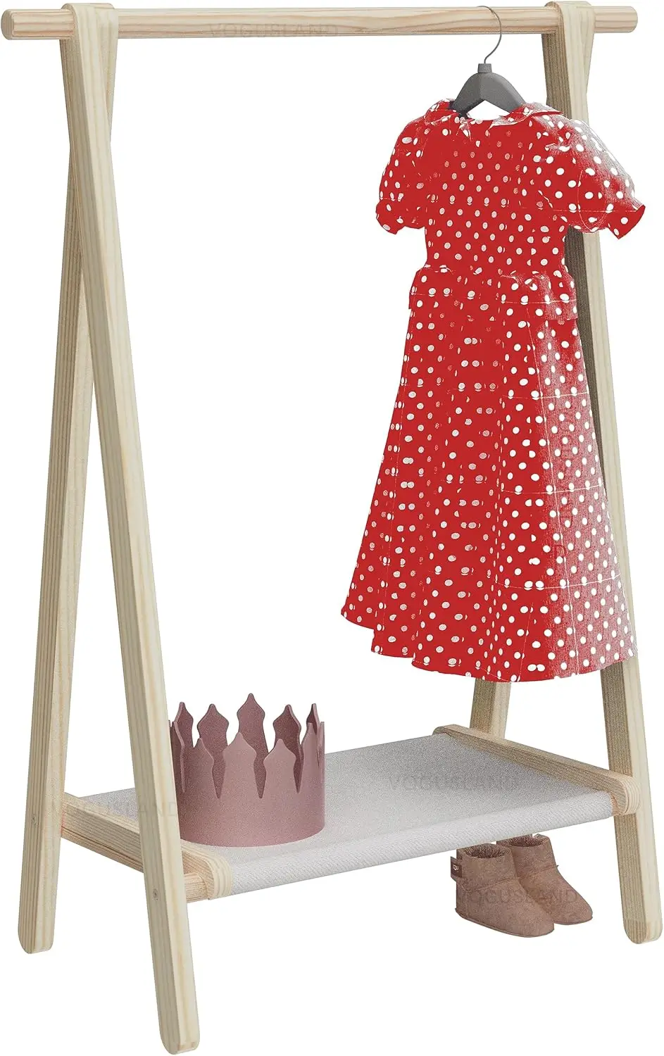Dress up Storage, Kids Clothing Rack, Child Garment Rack with Storage Shelf, Natural Pine Wood (Pine)
Dress up Storage, Kids Clothing Rack, Child Garment Rack with Storage Shelf, Natural Pine Wood (Pine)