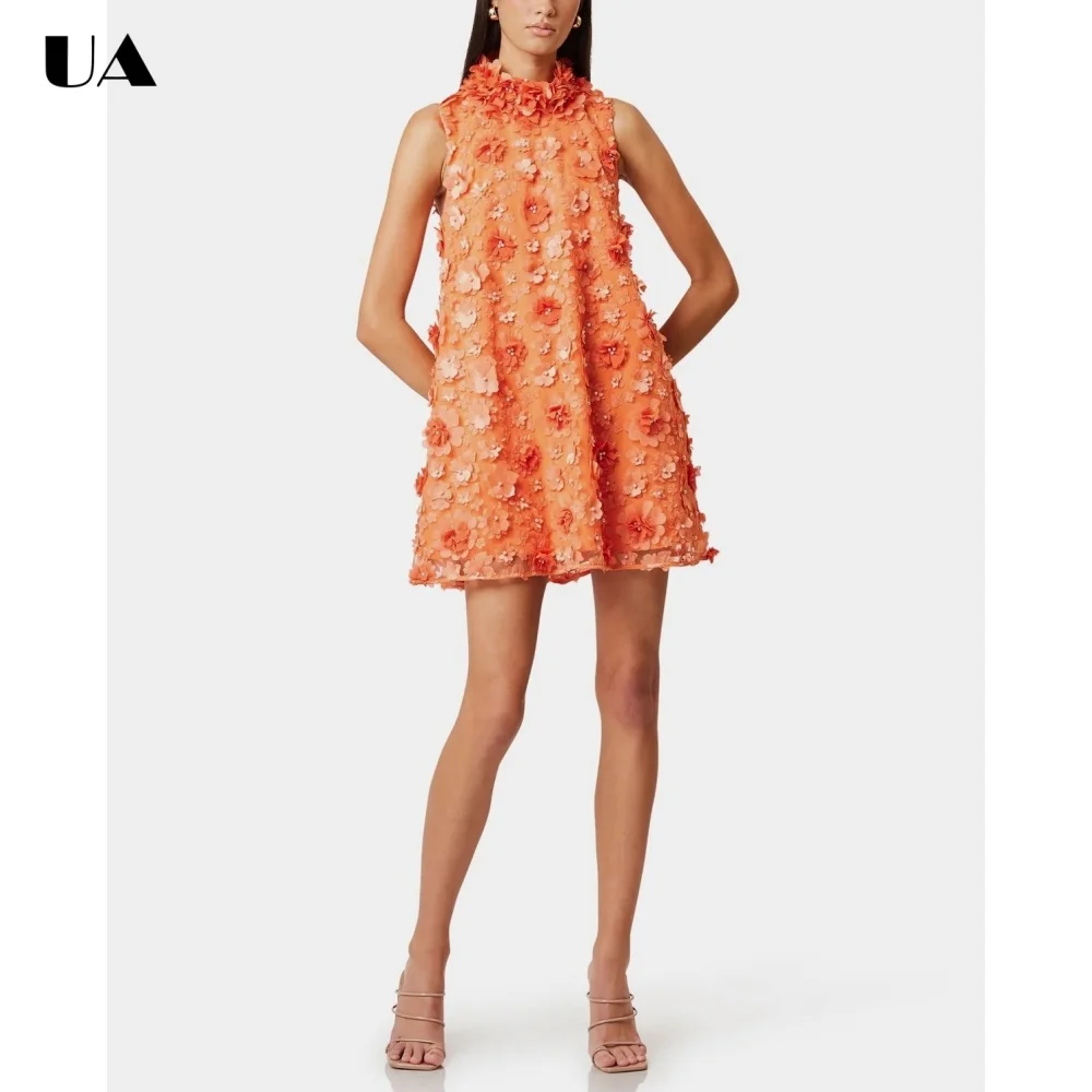 Summer New Turtleneck 3D Flower Mini Prom Dress Trendy Sleeveless Short Dresses for Women Fashionable Loose Cocktail Party Dress
Summer New Turtleneck 3D Flower Mini Prom Dress Trendy Sleeveless Short Dresses for Women Fashionable Loose Cocktail Party Dress