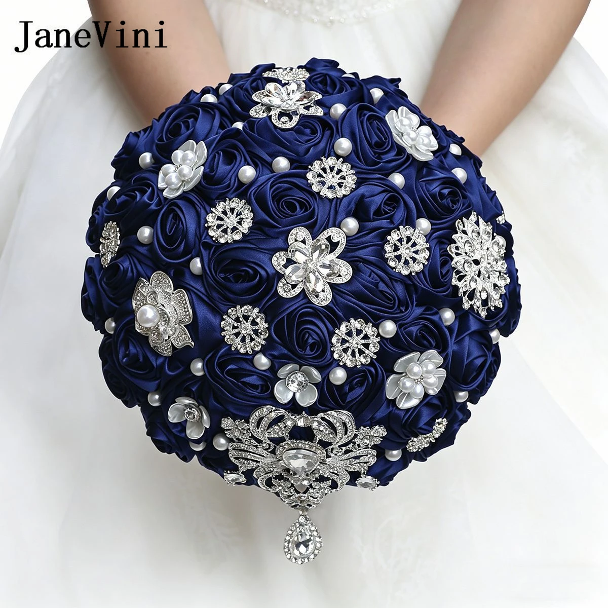 JaneVini 2026 Bling Crystal Beaded Wedding Bouquet Fleur Artificielle Navy Blue Artificial Rose Flowers for Bridal Bride Bouquet
JaneVini 2026 Bling Crystal Beaded Wedding Bouquet Fleur Artificielle Navy Blue Artificial Rose Flowers for Bridal Bride Bouquet