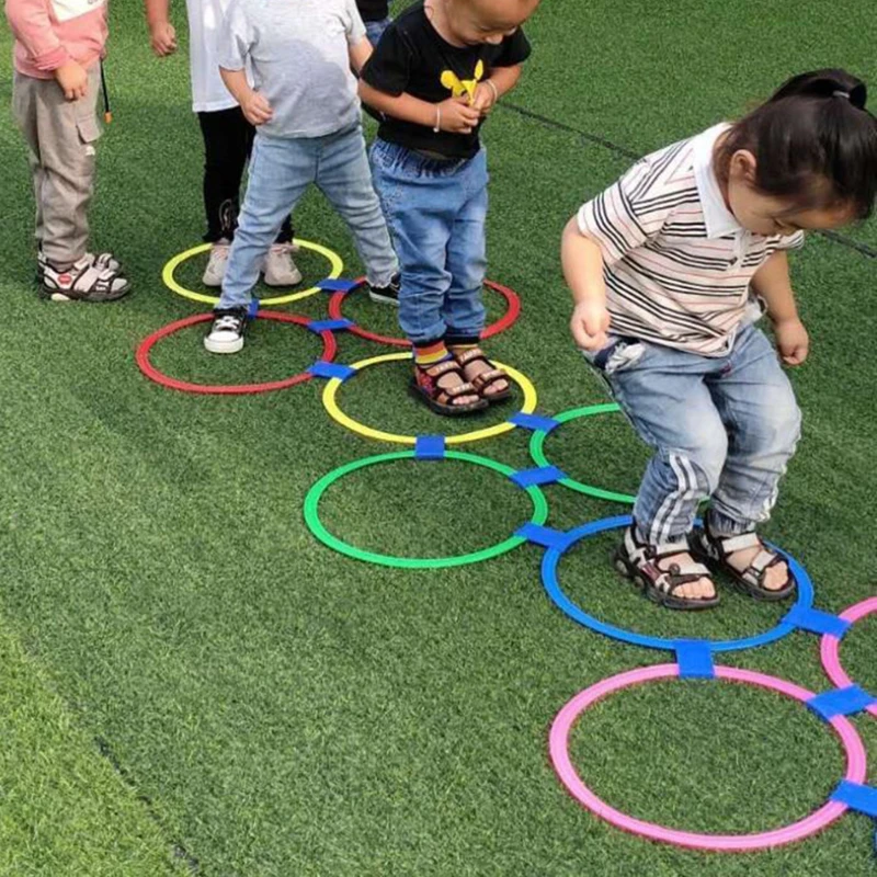 Children Brain Games Hopscotch Jump Circle Rings Set Kids Sensory Play Indoor Outdoor For Training Sports and Entertainment Toy
Children Brain Games Hopscotch Jump Circle Rings Set Kids Sensory Play Indoor Outdoor For Training Sports and Entertainment Toy