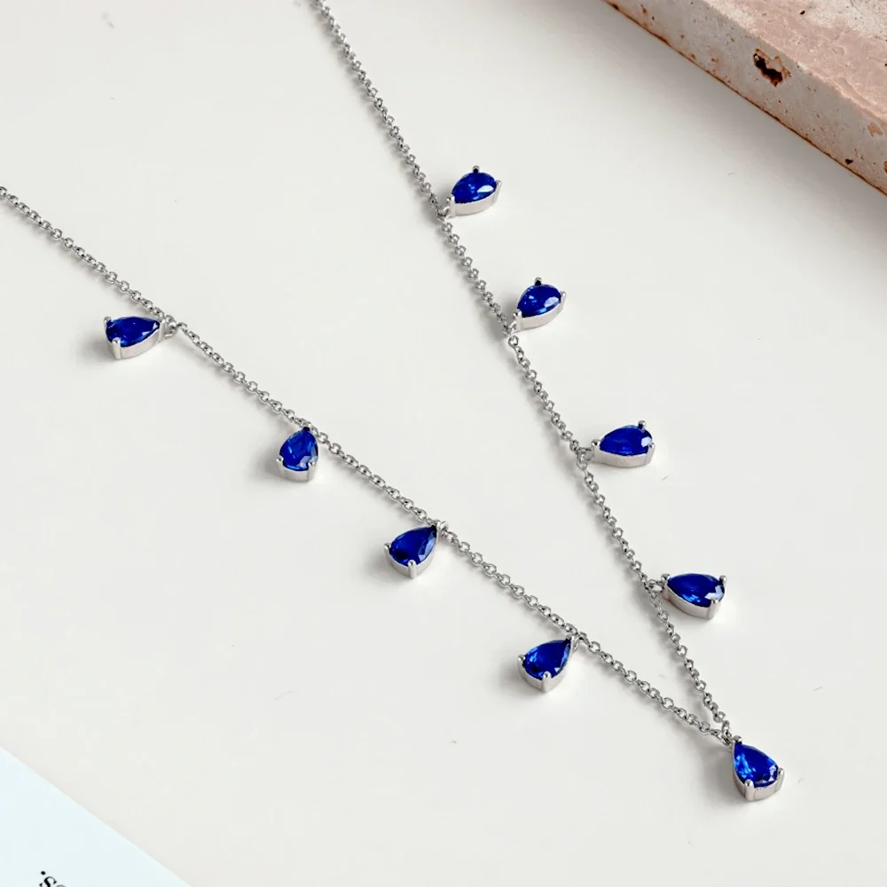 Real S925 Sterling Silver Necklace Diamond 9 Charm Water Droplets Necklace Women Luxury Jewelry Shiny 5A Zircon Girl Gift Party
Real S925 Sterling Silver Necklace Diamond 9 Charm Water Droplets Necklace Women Luxury Jewelry Shiny 5A Zircon Girl Gift Party