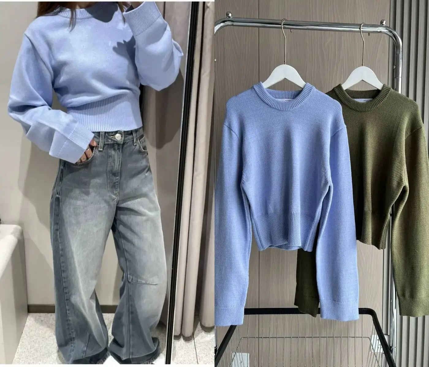 Loose Round Neck Knitted Sweater 2025 New Product Ladies Ultra-Wide Ribbed Hem Long Sleeve Short Cardigan
Loose Round Neck Knitted Sweater 2025 New Product Ladies Ultra-Wide Ribbed Hem Long Sleeve Short Cardigan