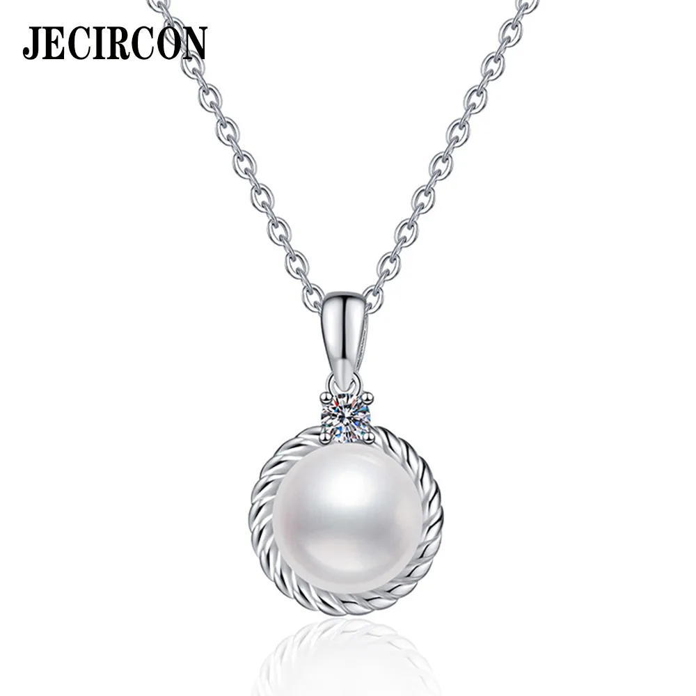 JECIRCON 0.1ct Moissanite 10MM Freshwater Pearl Pendant Necklace for Women Simple Twist S925 Sterling Silver Trend Party Jewelry
JECIRCON 0.1ct Moissanite 10MM Freshwater Pearl Pendant Necklace for Women Simple Twist S925 Sterling Silver Trend Party Jewelry