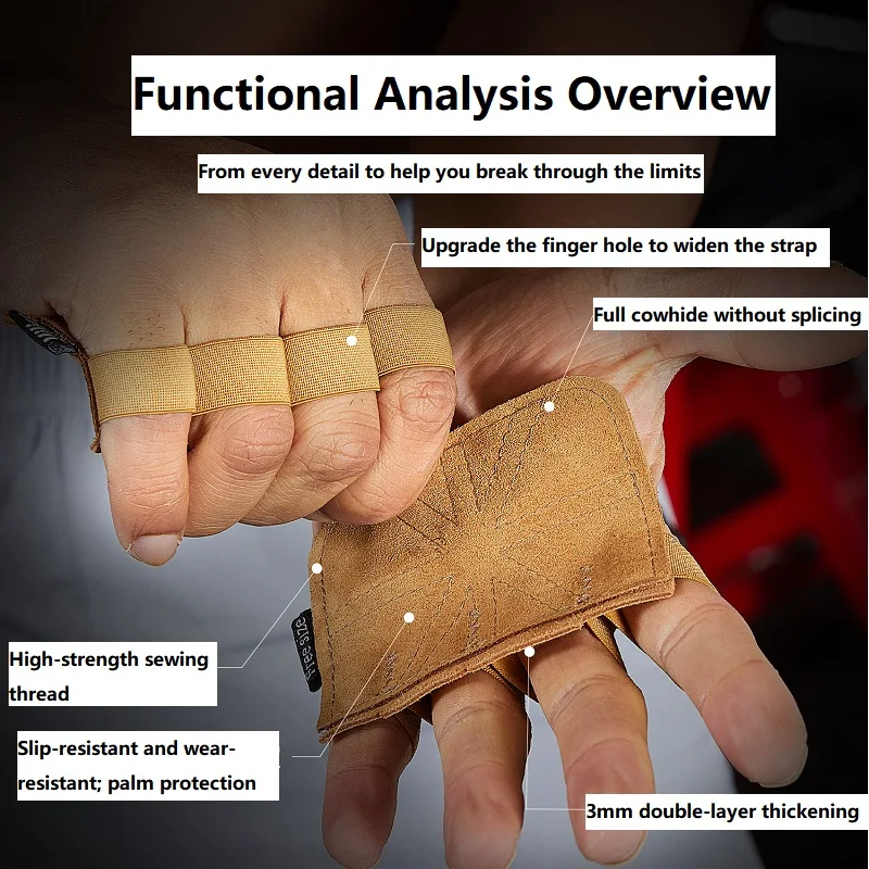 Palm Protection Leather Weight Lifting Gloves - Women Men Fitness Sports Gymnastics Pull Ups Weightlifting Grips JZST05
Palm Protection Leather Weight Lifting Gloves - Women Men Fitness Sports Gymnastics Pull Ups Weightlifting Grips JZST05