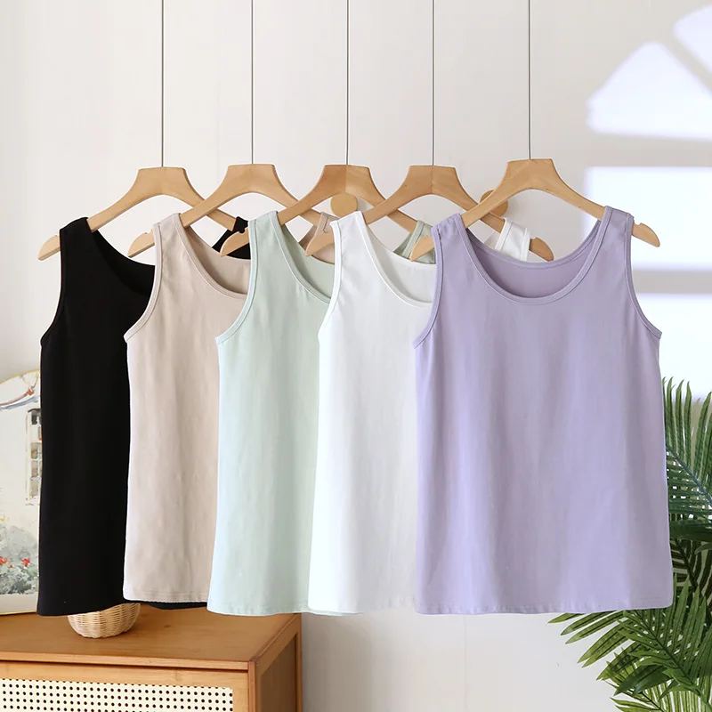 Cotton Vest Women's Spring and Summer Inner Wear Thin Solid Color Sleeveless Elastic Slim Fit Home Clothes
Cotton Vest Women's Spring and Summer Inner Wear Thin Solid Color Sleeveless Elastic Slim Fit Home Clothes