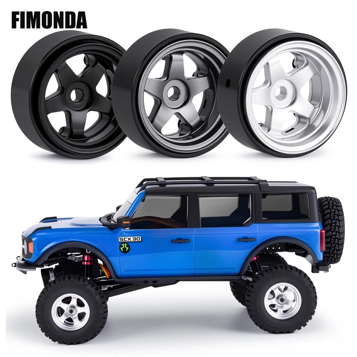 CNC Aluminum Alloy 0.7 inch Beadlock Wheel Rims with Tires for Axial 1/30 SCX30 Ford Bronco Jeep 4X4 RC Crawler Upgrade Parts
CNC Aluminum Alloy 0.7 inch Beadlock Wheel Rims with Tires for Axial 1/30 SCX30 Ford Bronco Jeep 4X4 RC Crawler Upgrade Parts