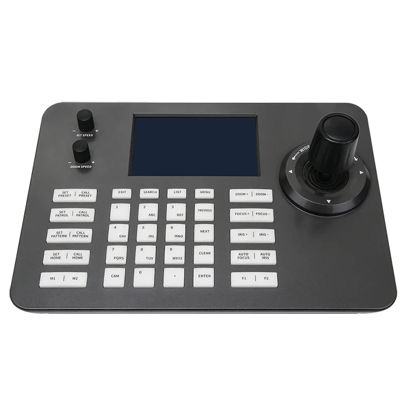 4D Joystick Keyboard Network Keyboard Controller Support POE for H.265 H.264 IP PTZ Security Camera Speed Dome Camera SKB-N407
4D Joystick Keyboard Network Keyboard Controller Support POE for H.265 H.264 IP PTZ Security Camera Speed Dome Camera SKB-N407