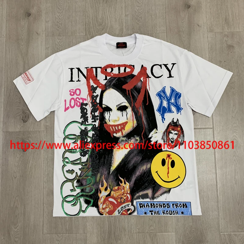 American Street Trend Lost Intricacy T-shirt Vintage Washed Black Fun Printed Tees Summer Casual Lost Intricacy Short Sleeves
American Street Trend Lost Intricacy T-shirt Vintage Washed Black Fun Printed Tees Summer Casual Lost Intricacy Short Sleeves