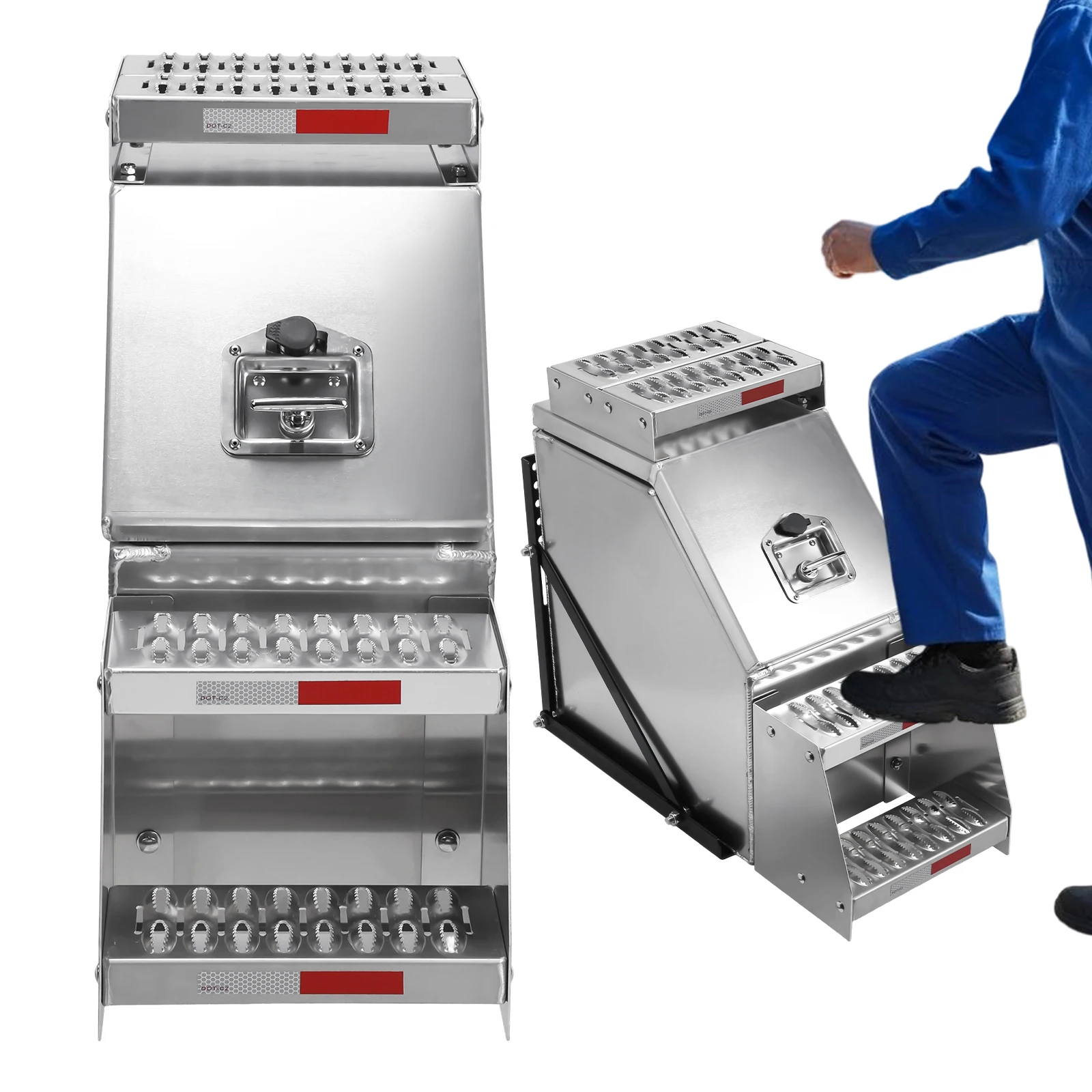 Aluminum Side Mount Tool Box 12/23 Inch Step Saddle Box with T-Handle Latch Lock Compatible for Peterbilt & More
Aluminum Side Mount Tool Box 12/23 Inch Step Saddle Box with T-Handle Latch Lock Compatible for Peterbilt & More