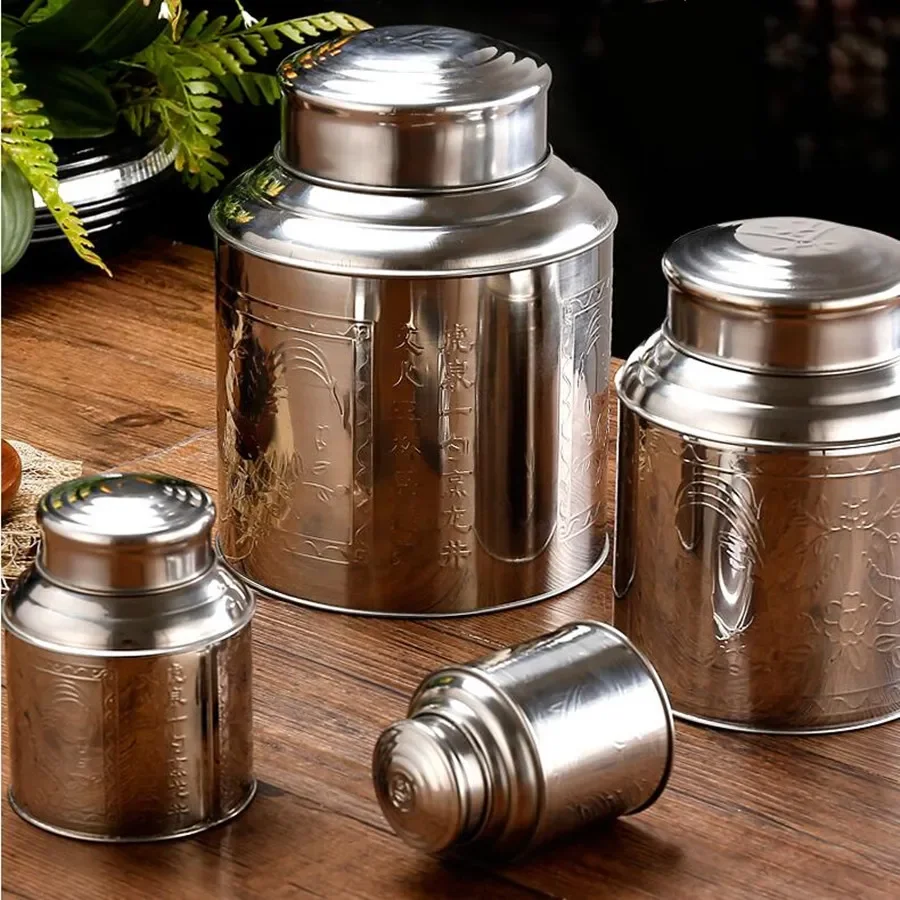 Stainless Steel Large Tea Caddy Packaging Iron Box Household Portable Mini Metal Small Sealed Canister
Stainless Steel Large Tea Caddy Packaging Iron Box Household Portable Mini Metal Small Sealed Canister
