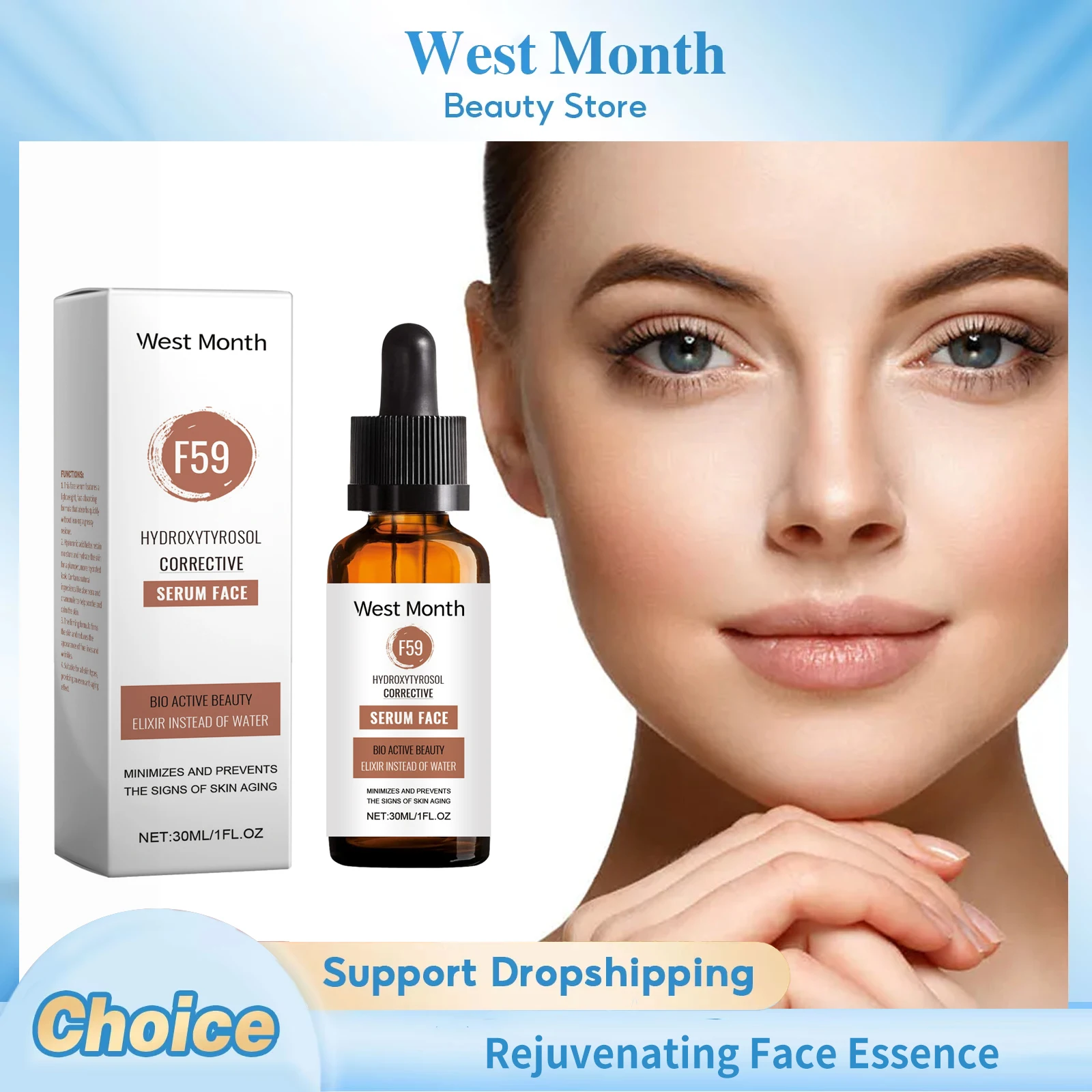Rejuvenating Face Essence Fade Fine Lines Lifting Brightening Smooth Repair Damaged Skin Soothing Dryness Facial Hydrating Serum
Rejuvenating Face Essence Fade Fine Lines Lifting Brightening Smooth Repair Damaged Skin Soothing Dryness Facial Hydrating Serum