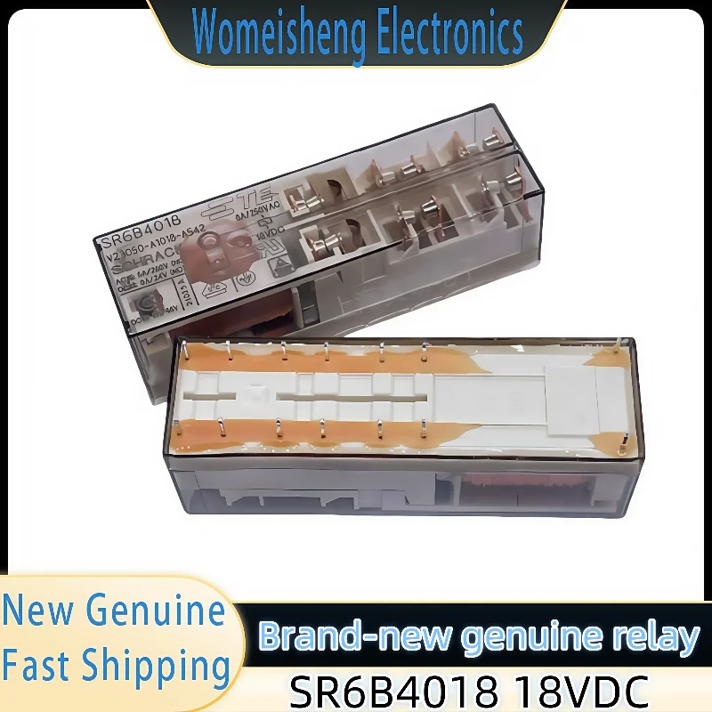 Новое оригинальное реле SR6B4018 18 В постоянного тока, 1 шт.
Новое оригинальное реле SR6B4018 18 В постоянного тока, 1 шт.