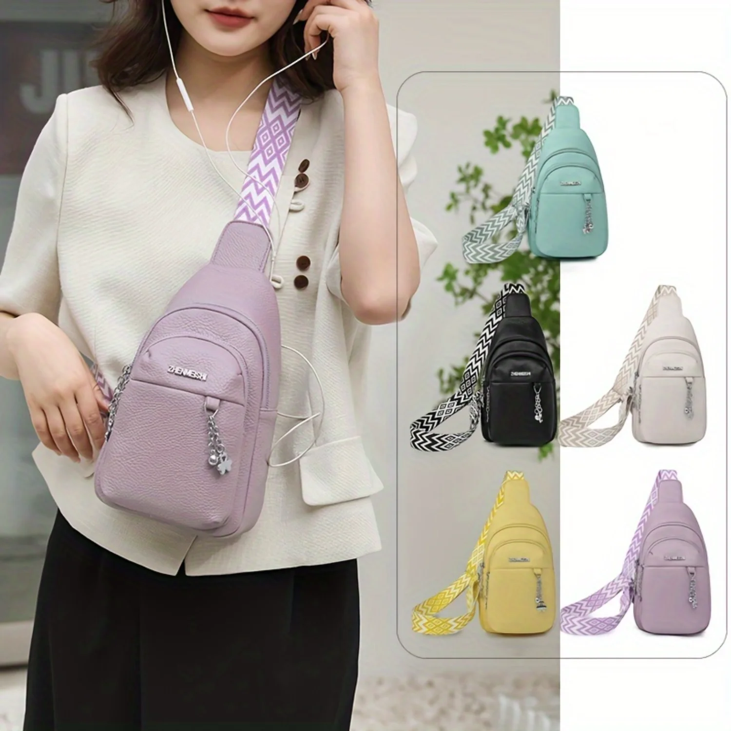 1pc, Women's PU Leather Sling Bag, Fashionable Solid Color Crossbody Chest Pack, Casual Sports Large Capacity, Adjustable Should
1pc, Women's PU Leather Sling Bag, Fashionable Solid Color Crossbody Chest Pack, Casual Sports Large Capacity, Adjustable Should