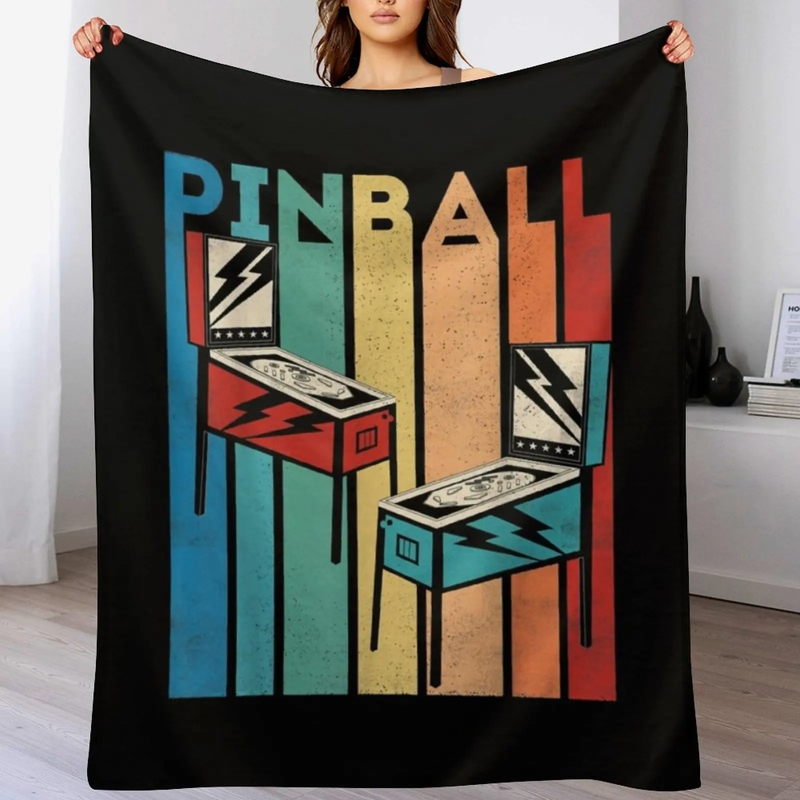 Retro Vintage Pinball, Funny Pinball Lovers Gift Throw Blanket Warm Accent Blanket for Living Room Decoration
Retro Vintage Pinball, Funny Pinball Lovers Gift Throw Blanket Warm Accent Blanket for Living Room Decoration