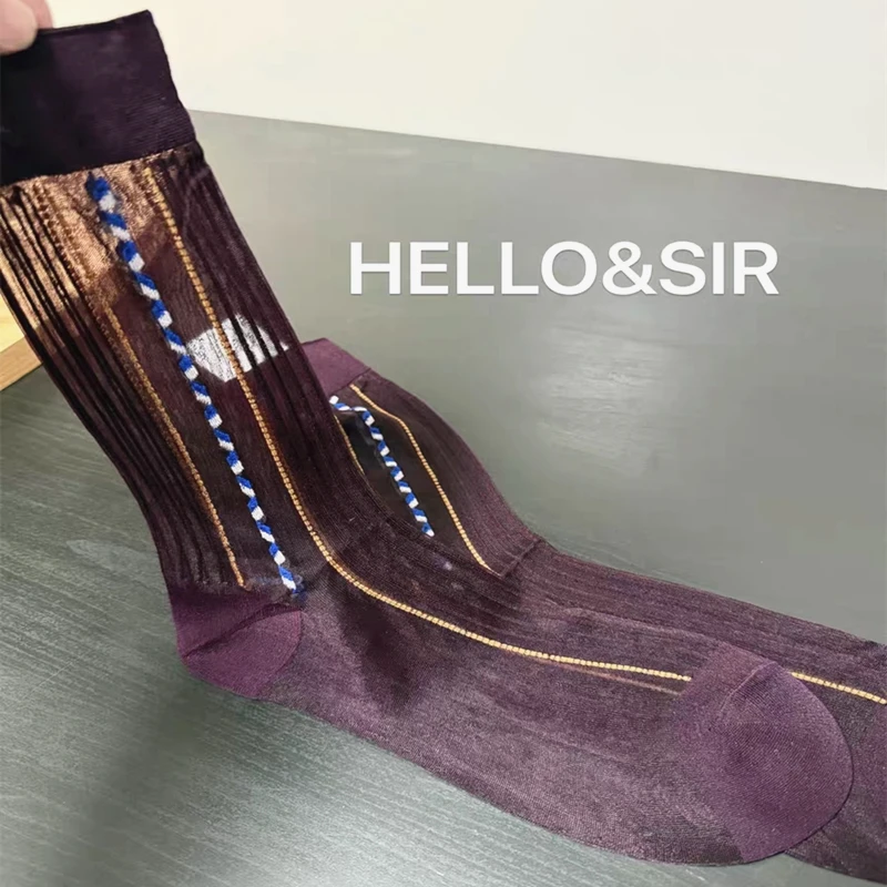 New Men's Nylon Socks Sexy Vintage Elastic Striped Business Dress Socks for Men Summer Ultra-Thin Sheer Jacquard Mid Tube Socks
New Men's Nylon Socks Sexy Vintage Elastic Striped Business Dress Socks for Men Summer Ultra-Thin Sheer Jacquard Mid Tube Socks