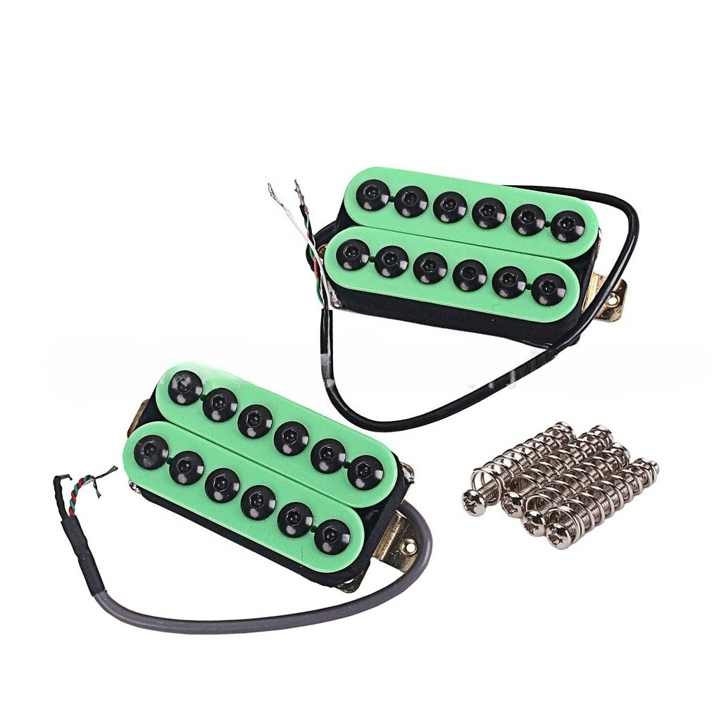 1 Set Green Humbucker Pickup Set Neck + Bridge 6 Adjustable Pole Pieces for Electric Guitar with Mounting Screws Spring Kit
1 Set Green Humbucker Pickup Set Neck + Bridge 6 Adjustable Pole Pieces for Electric Guitar with Mounting Screws Spring Kit