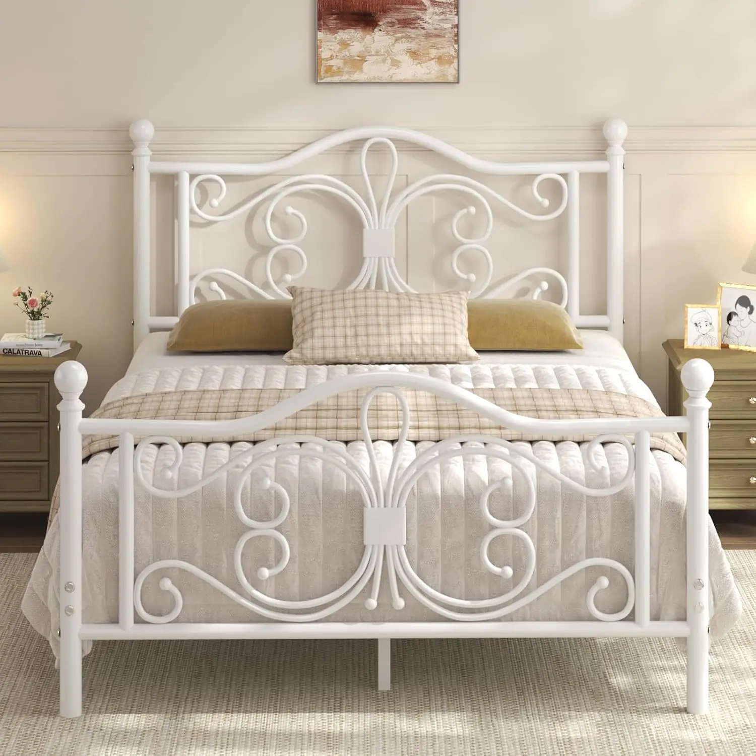 Full Metal Platform Bed Frame Butterfly Headboard Footboard Storage No Box Spring Easy Assembly, Customized
Full Metal Platform Bed Frame Butterfly Headboard Footboard Storage No Box Spring Easy Assembly, Customized