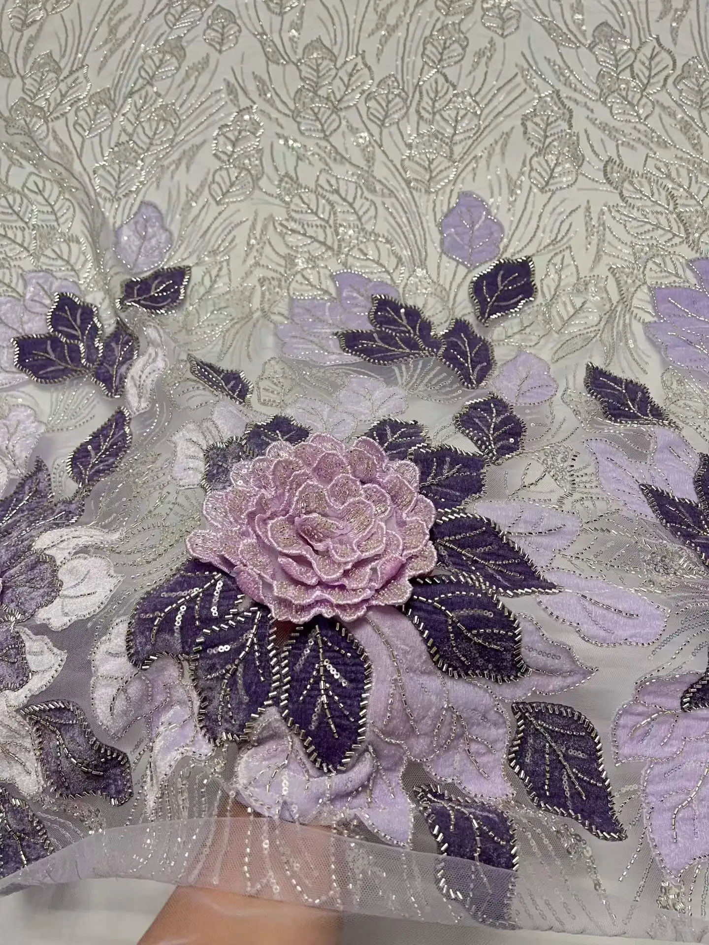 Luxury African Lace Fabric 2026 High Quality Sequins Beads Lace Fabrics For Nigerian Wedding French Tulle Lace Fabric
Luxury African Lace Fabric 2026 High Quality Sequins Beads Lace Fabrics For Nigerian Wedding French Tulle Lace Fabric