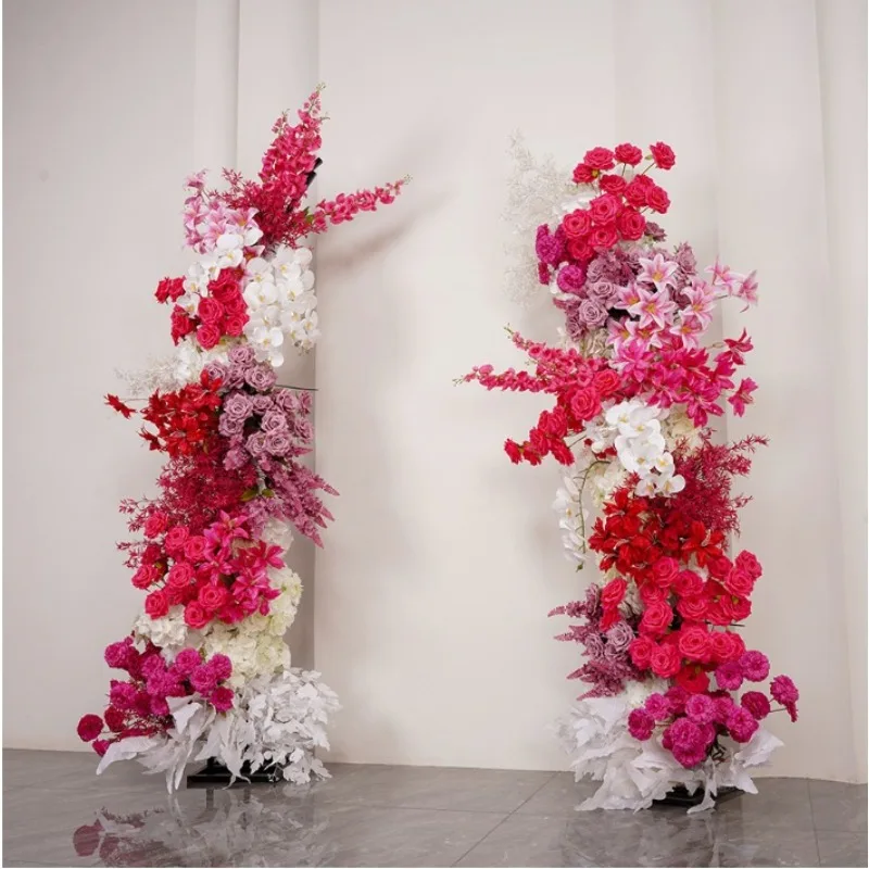 New horn arch row flower wedding, background stage arrangement flower row window door decoration, ornament
New horn arch row flower wedding, background stage arrangement flower row window door decoration, ornament