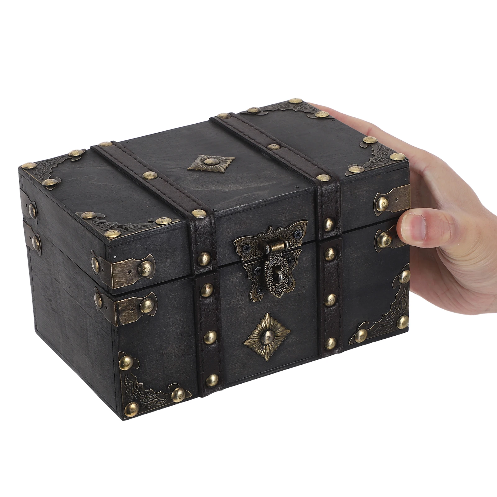 Small Wooden Jewelry Box Vintage Treasure Chest With Lock Retro Storage For Rings Earrings Trinkets Portable Keepsake
Small Wooden Jewelry Box Vintage Treasure Chest With Lock Retro Storage For Rings Earrings Trinkets Portable Keepsake